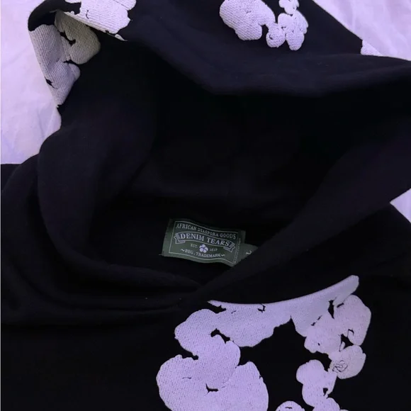 Black Hoodie with White Graphic